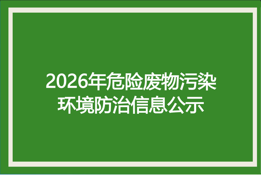 淮北绿洲新材料有限责任公司2026年危险...